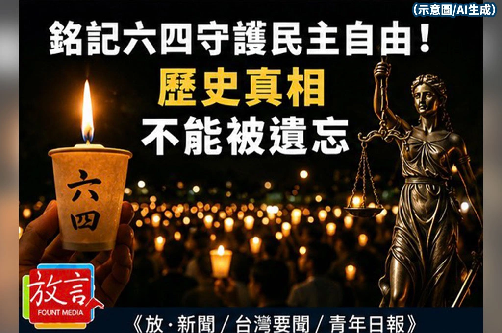 銘記六四守護民主自由！青年日報社論：歷史真相不能被遺忘