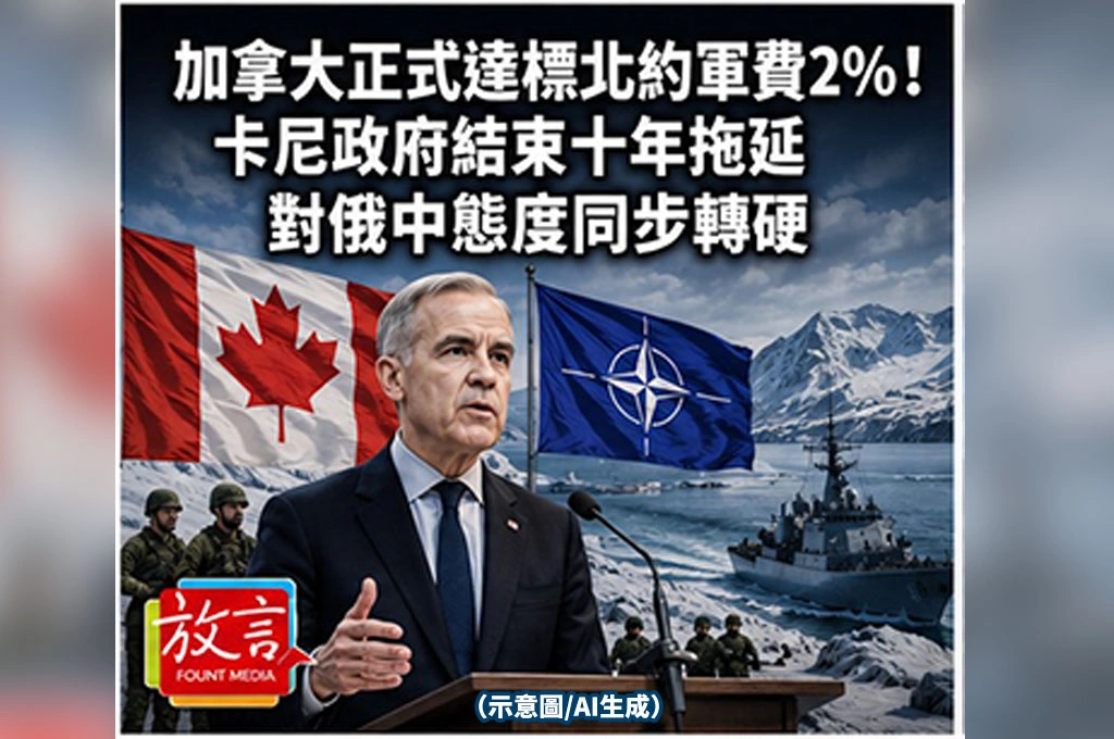《放. 新聞／世界要聞／加拿大》加拿大正式達標北約軍費2％！卡尼政府結束十年拖延　對俄中態度同步轉硬