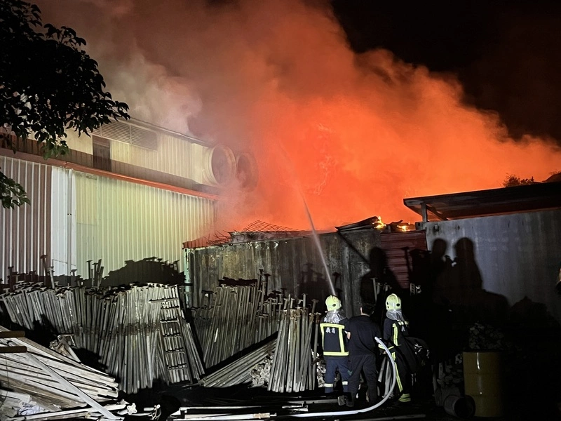 竹北資源回收廠火警