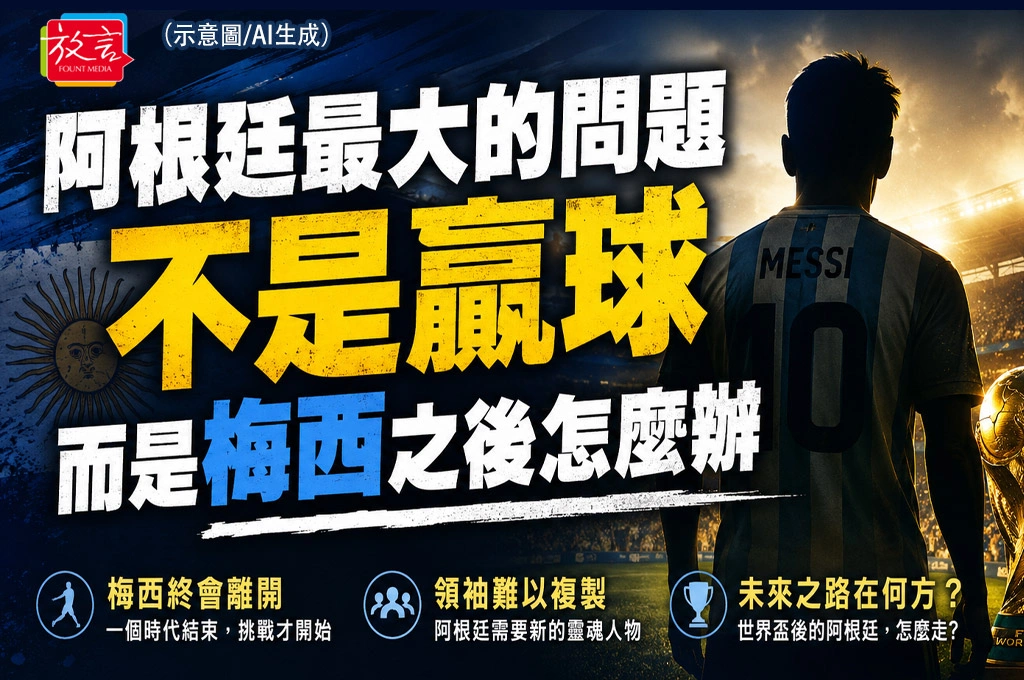 《放. 新聞／世足賽》阿根廷最大的問題不是贏球　而是梅西之後怎麼辦