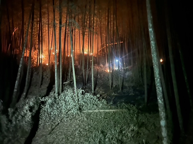 雲林草嶺石壁火燒山　燃燒面積1公頃