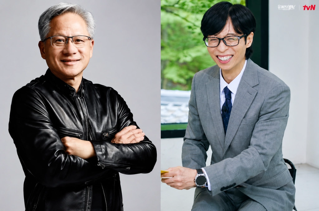 南韓終於贏台灣了？！劉在錫搶到黃仁勳　首登韓國綜藝、四大財閥晚宴同步登場