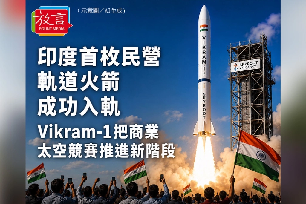印度首枚民營軌道火箭成功入軌 Vikram-1把商業太空競賽推進新階段