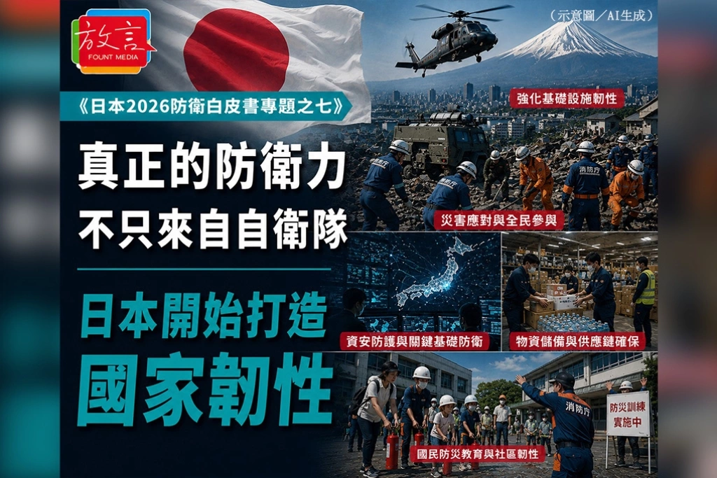 真正的防衛力不只來自自衛隊　日本開始打造國家韌性／《日本2026防衛白皮書專題之七》