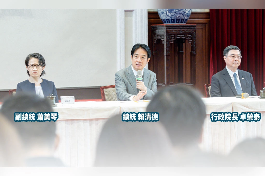 丹娜絲＋豪雨致災...總統府：賴總統、蕭副總統、卓院長將以個人身份捐1個月所得至賑災專戶