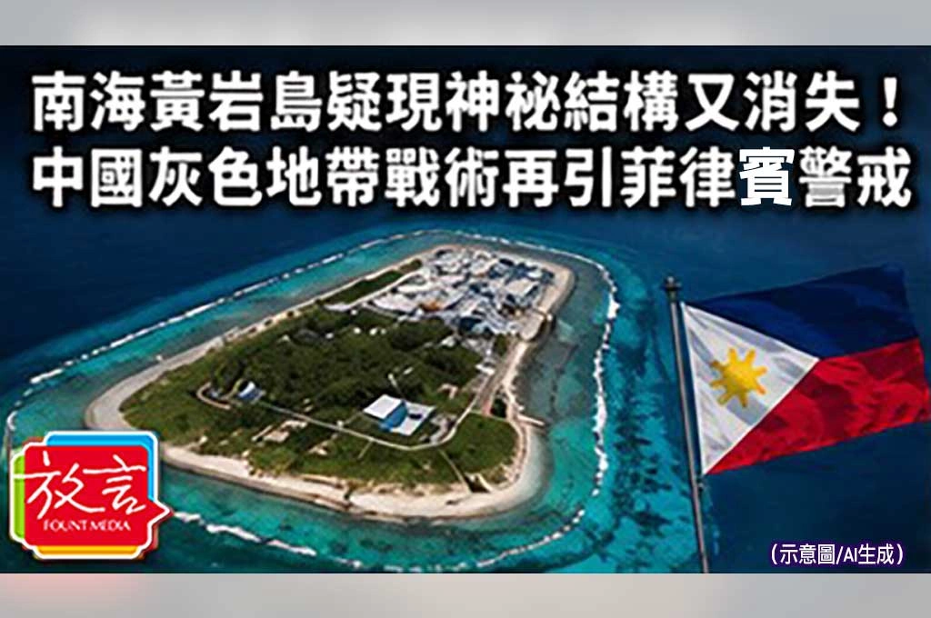 《放. 新聞／世界要聞／南海》南海黃岩島疑現神祕結構又消失！中國灰色地帶戰術再引菲律賓警戒
