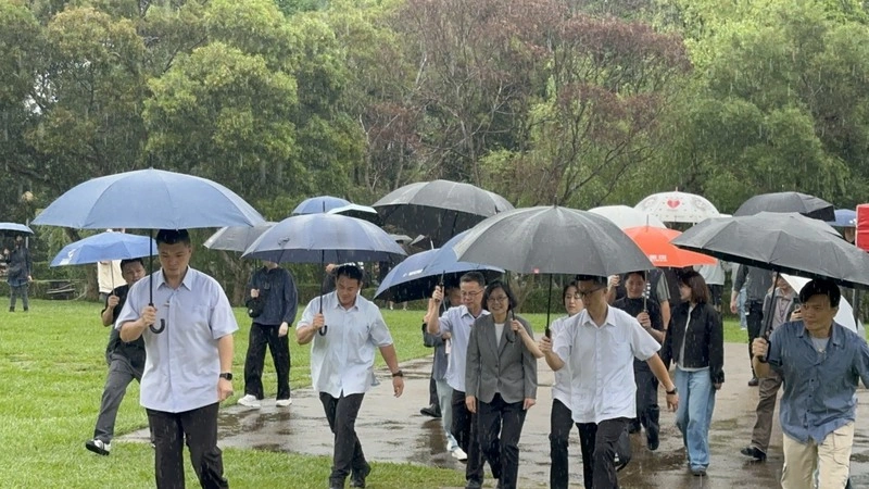 蔡英文東海大學演講　分享人生觀與寵物互動很紓壓