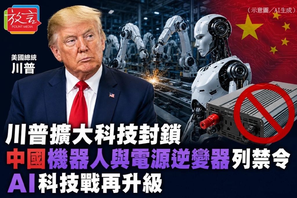 川普擴大科技封鎖 中國機器人與電源逆變器列禁令 AI科技戰再升級