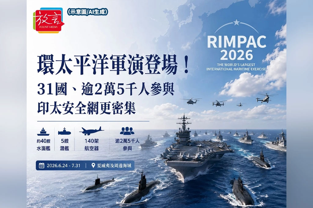 環太平洋軍演登場！三十一國、逾二萬五千人參與　印太安全網正在加密