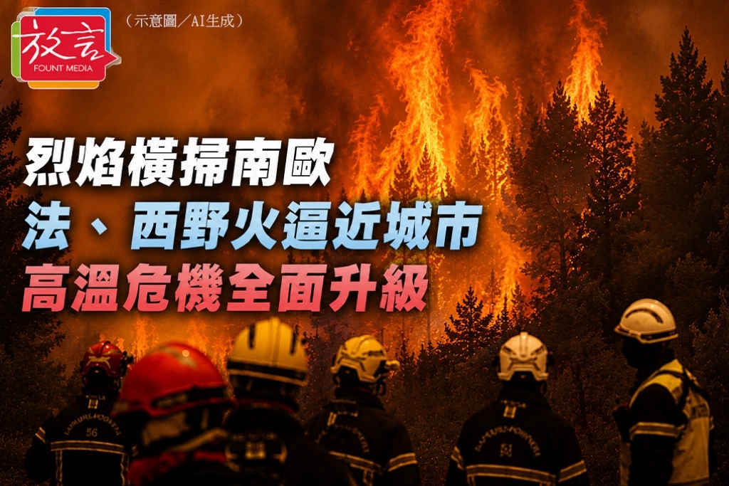 烈焰橫掃南歐　法、西野火逼近城市　高溫危機全面升級