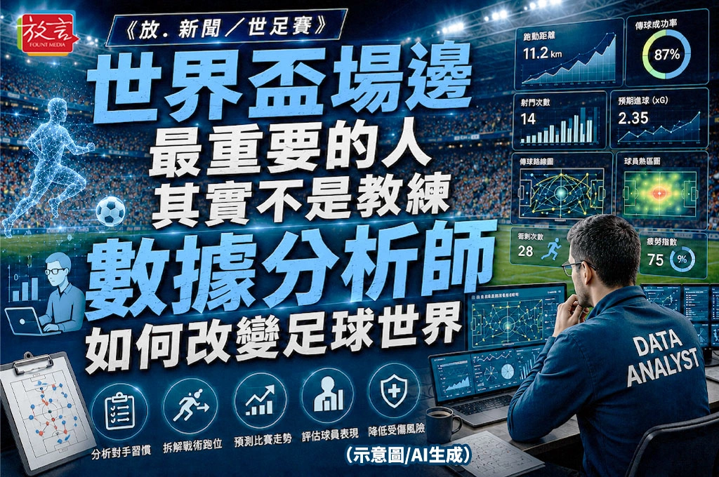 《放. 新聞／世足賽》世界盃場邊最重要的人　其實不是教練　數據分析師如何改變足球世界