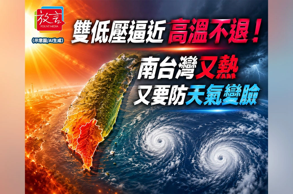 雙熱帶低壓逼近又遇38度高溫！南台灣今天又熱又要防天氣變臉