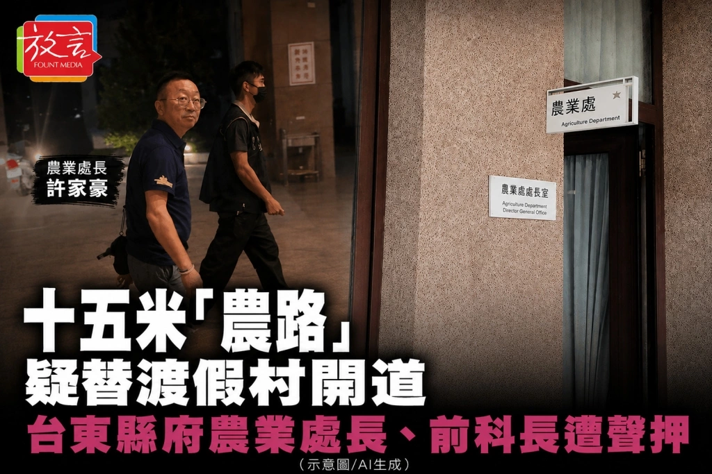十五米「農路」疑替渡假村開道　台東縣府農業處長、前科長遭聲押