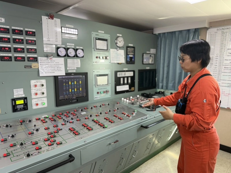 大副蘇秀慧工作場域多在貨油控制室