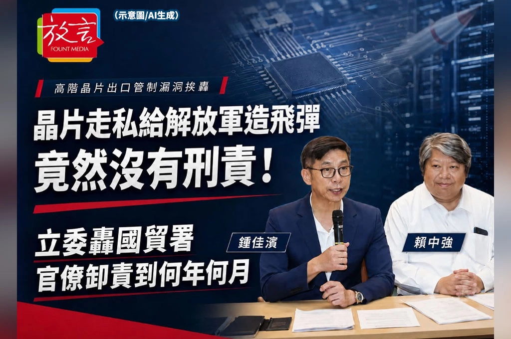 晶片走私給解放軍造飛彈，沒有刑責！立委轟國貿署：官僚卸責到何年何月