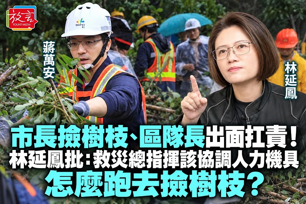 市長撿樹枝、區隊長出面扛責!林延鳳批:救災總指揮該協調人力機具,怎麼跑去撿樹枝?