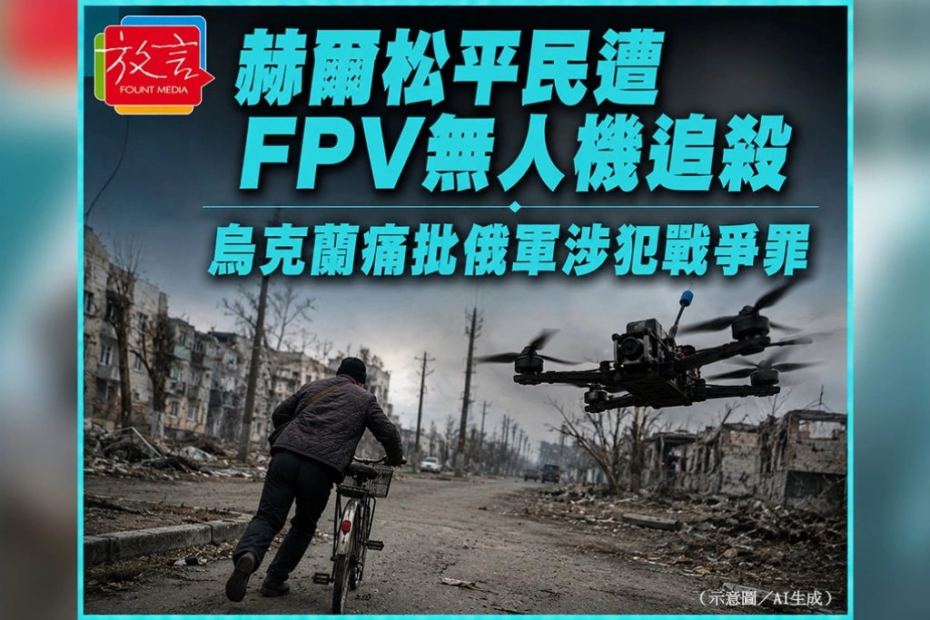 赫爾松平民遭FPV無人機追殺　烏克蘭痛批俄軍涉犯戰爭罪
