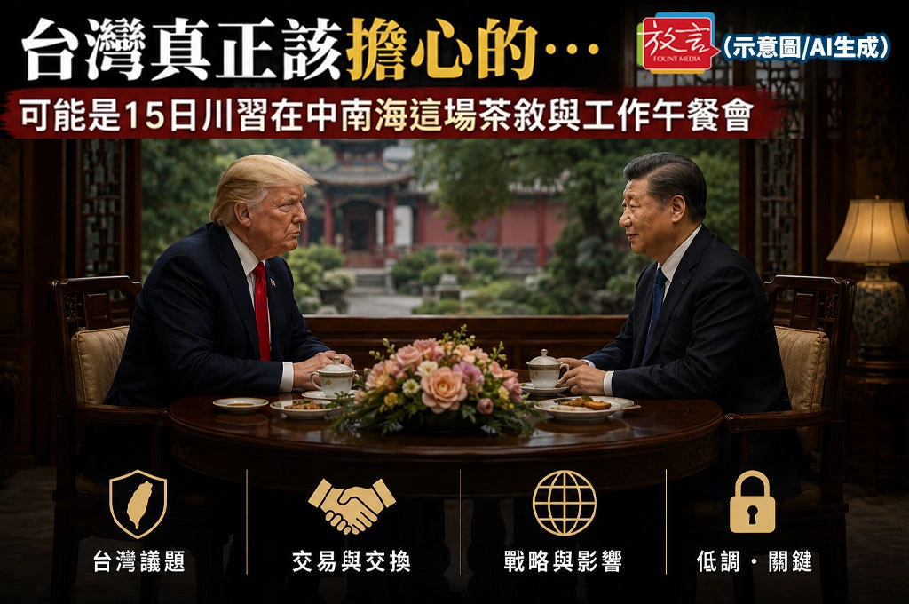 《放. 分析》台灣真正該擔心的⋯可能是15日川習在中南海這場茶敘與工作午餐會