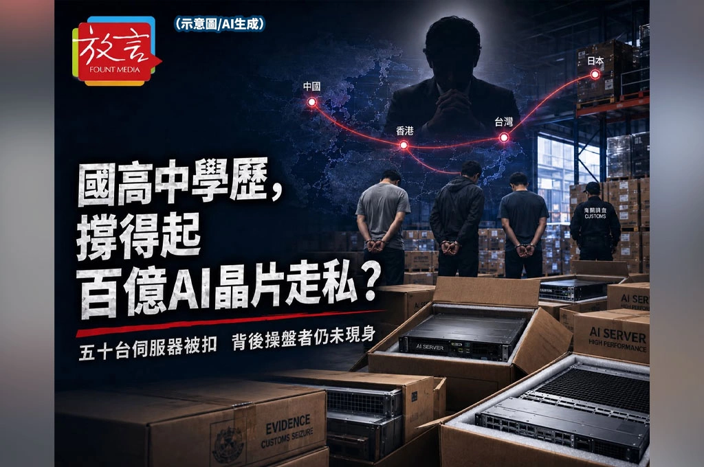 三名低學歷業者撐得起百億晶片走私鏈？五十台AI伺服器被扣　真正操盤者仍未現身