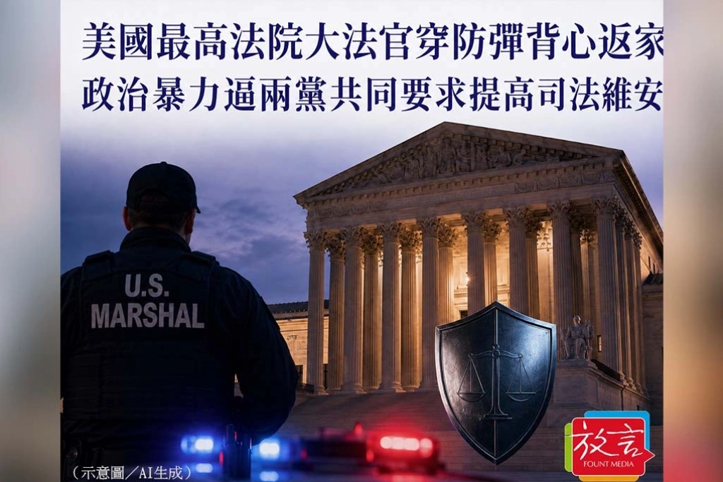 《放．新聞／世界要聞》美國最高法院大法官穿防彈背心返家　政治暴力逼兩黨共同要求提高司法維安