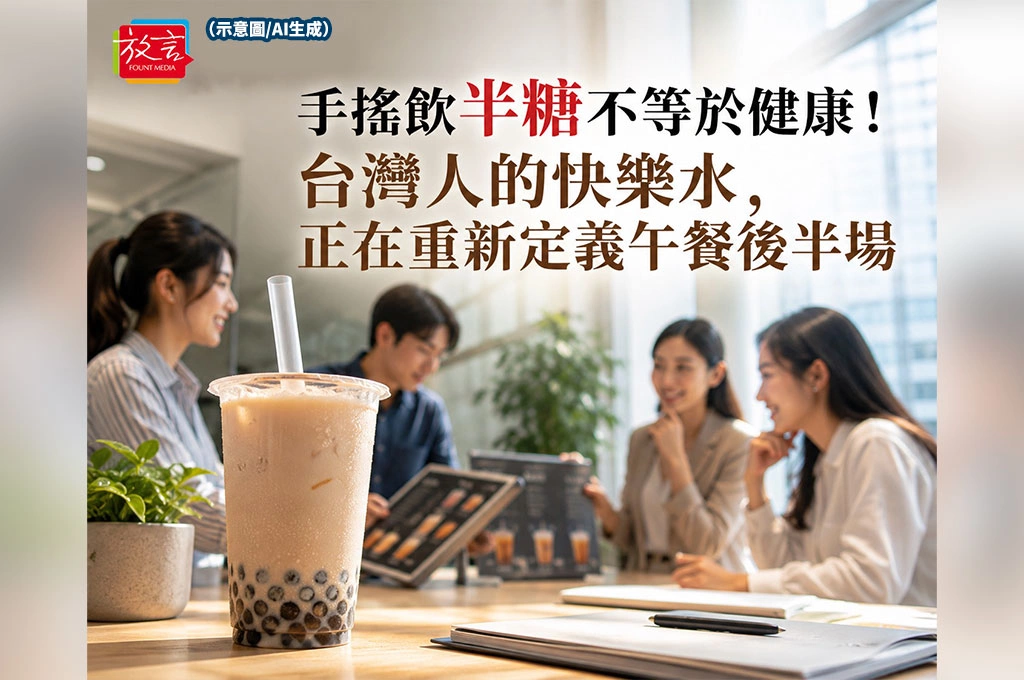 手搖飲半糖不等於健康！台灣人的快樂水，正在重新定義午餐後半場