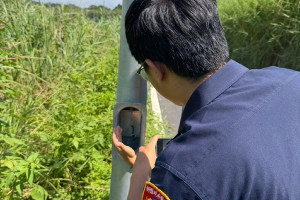 竹縣寶山自行車道工程　46支燈桿設備遭竊