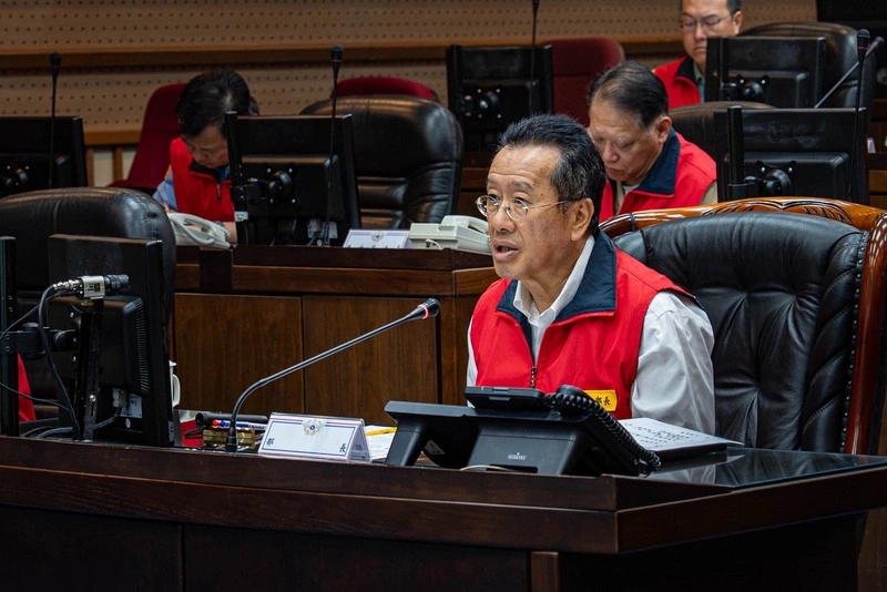 颱風巴威來襲　顧立雄視導國防部災害應變中心