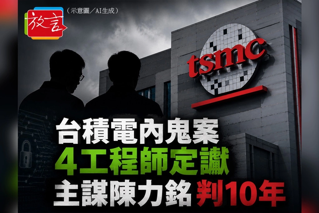 台積電內鬼案4工程師定讞　主謀陳力銘判10年