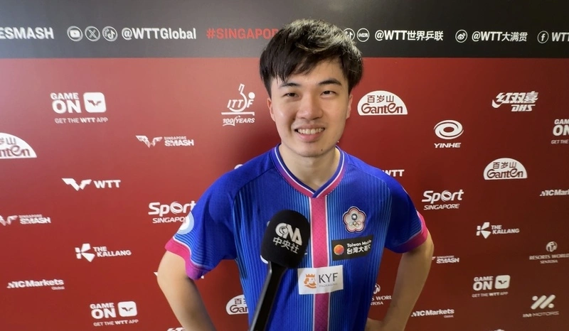 林昀儒首闖WTT大滿貫男單決賽  矢言做好準備迎戰