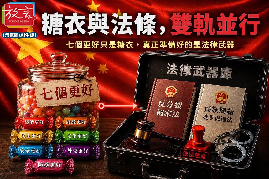 糖衣與法條雙軌並行　從《反分裂國家法》到《民族團結進步促進法》，北京如何打造對台法律武器庫？