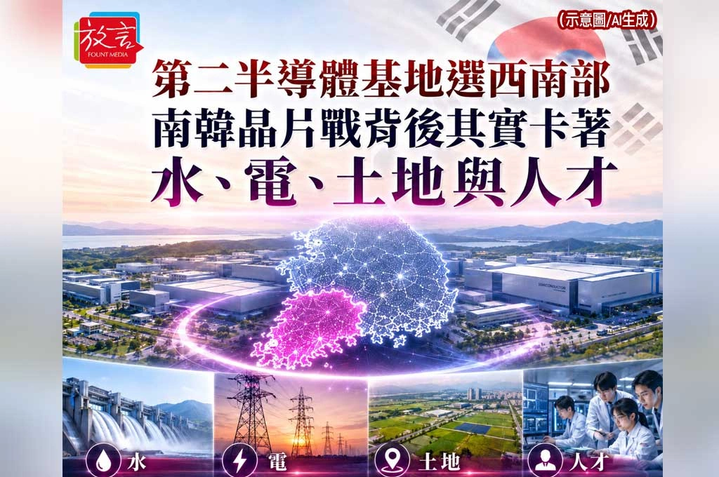 《放. 專題/南韓科技國家隊》第二半導體基地選西南部　南韓晶片戰背後其實卡著水、電、土地與人才
