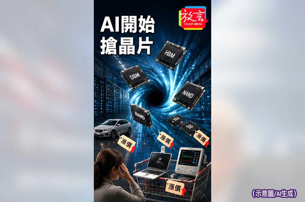 AI熱潮燒成記憶體荒！車廠、零售、電信向美政府示警　晶片通膨恐推升民生價格