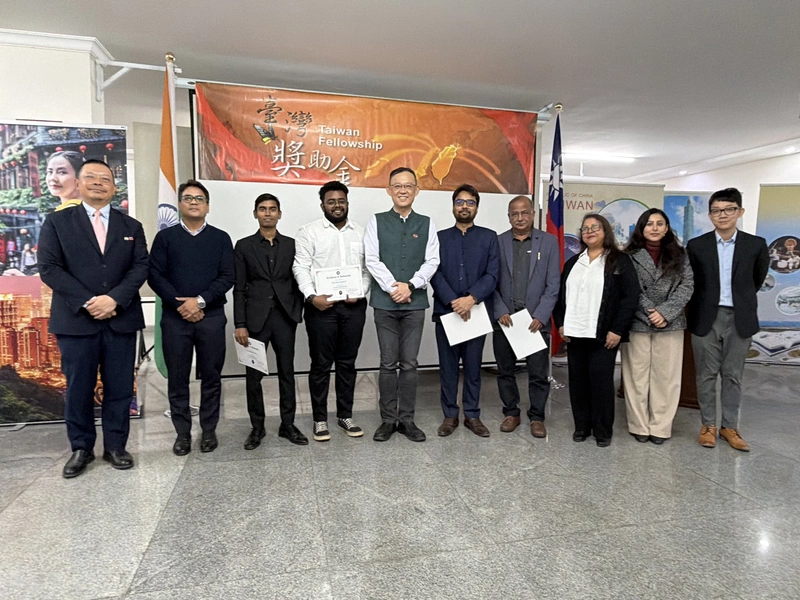 台灣獎助金名單公布　印度11人獲獎