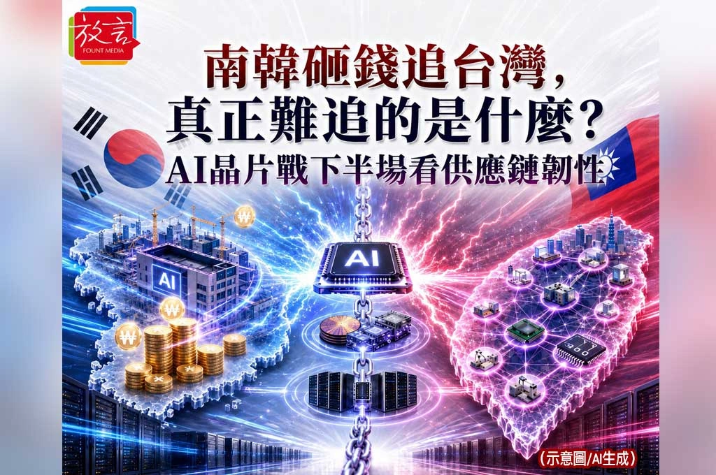 《放. 專題/南韓科技國家隊》南韓砸錢追台灣，真正難追的是什麼？AI晶片戰下半場看供應鏈韌性