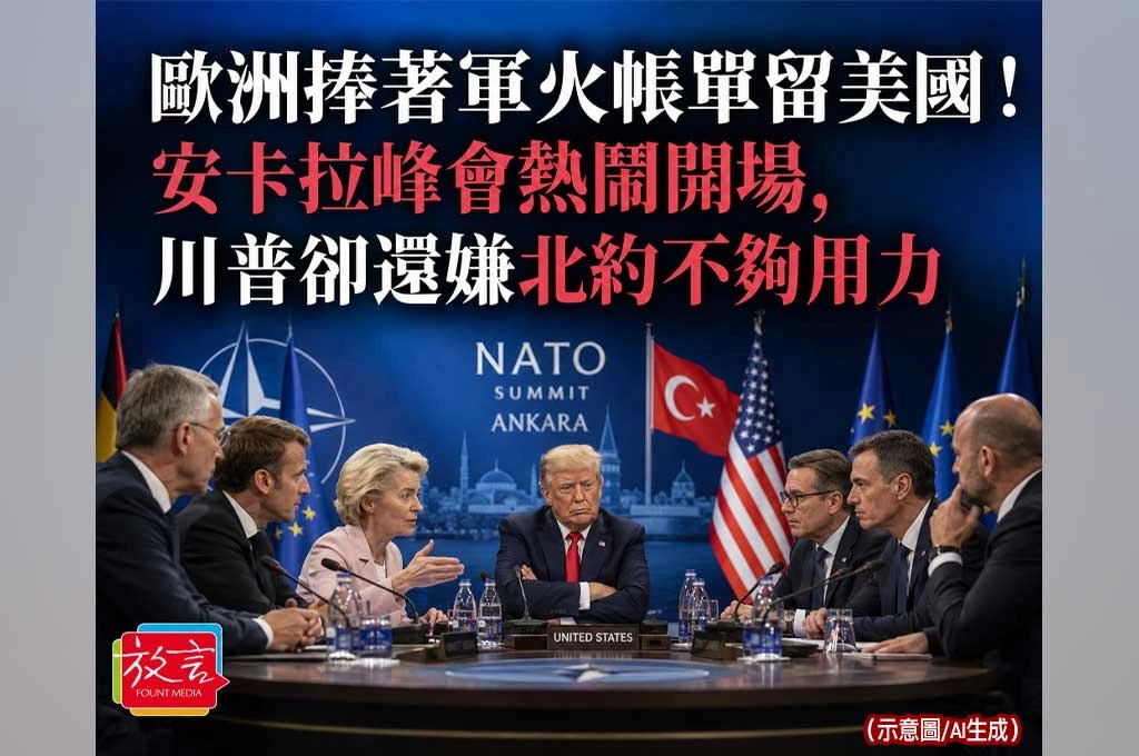 《放. 新聞／世界要聞／北約》歐洲捧著軍火帳單留美國！安卡拉峰會熱鬧開場，川普卻還嫌北約不夠用力
