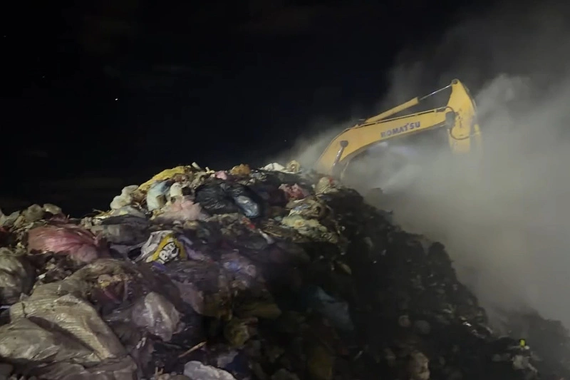 台南城西掩埋場火警撲滅