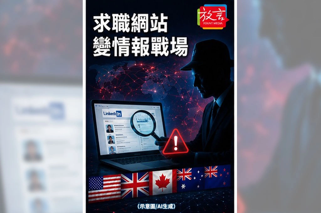 五眼聯盟罕見聯合示警！中國軍情系統假扮獵頭滲透　LinkedIn、求職平台成新情報戰場