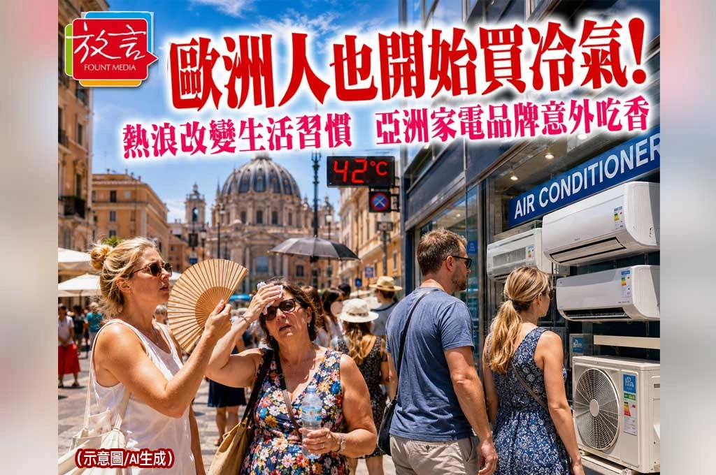 歐洲人也開始買冷氣！熱浪改變生活習慣　亞洲家電品牌意外吃香