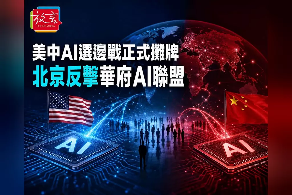 美中AI選邊戰正式攤牌！北京反擊華府AI聯盟：各國有權自己選夥伴
