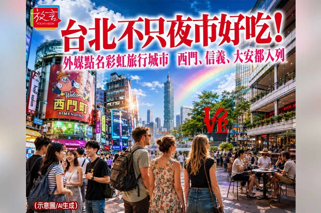台北不只夜市好吃！外媒點名彩虹旅行城市　西門、信義、大安都入列
