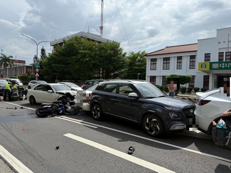 台中多車連環撞奪1命  女涉毒駕釀禍遭送辦