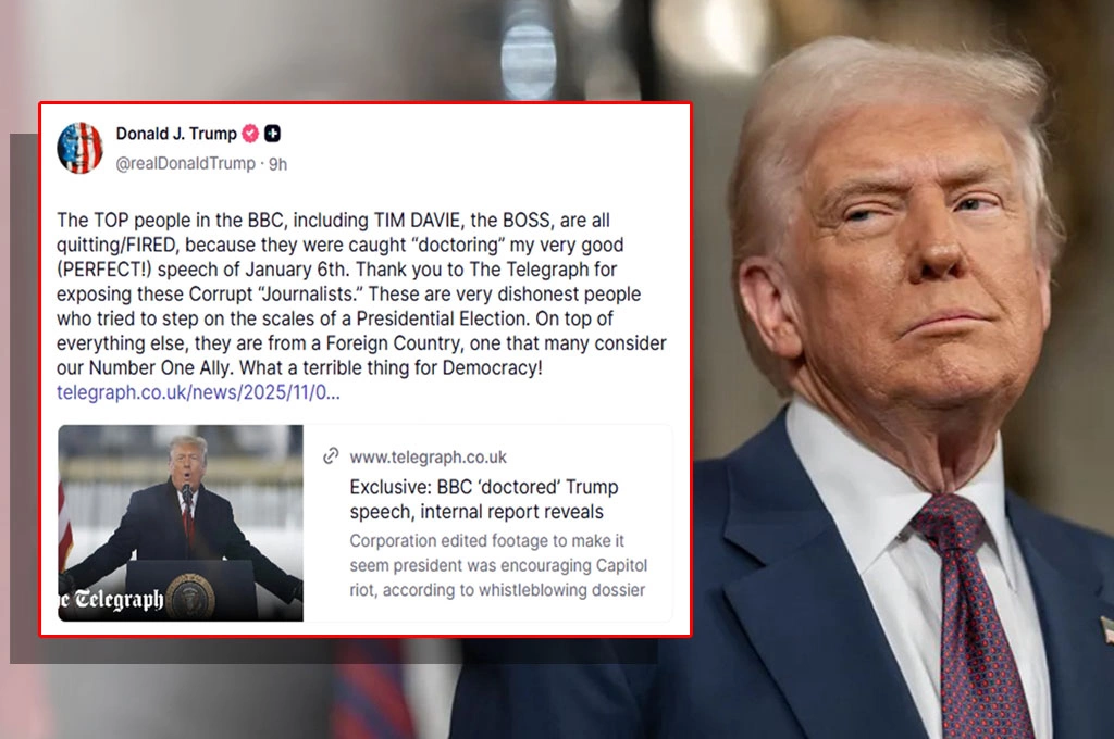 《BBC》總裁、新聞部執行長雙雙辭職!偏見報導、惡意剪輯惹議...川普批:非常不誠實的人