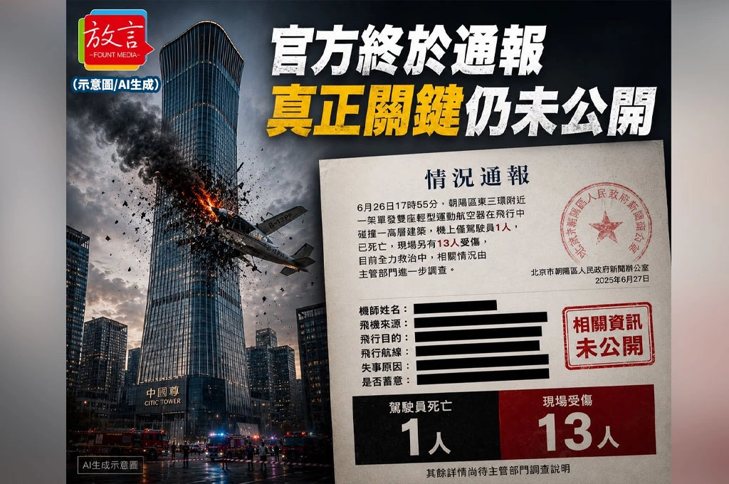 北京官方終於通報「中國尊」遭撞！機師死亡、13人受傷　真正關鍵卻仍隻字未提