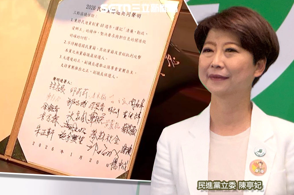 不簽台南綠黨團「三點協議」?陳亭妃回「個體如何切割、不能幫無黨站台?」:簽字互信程度就不同