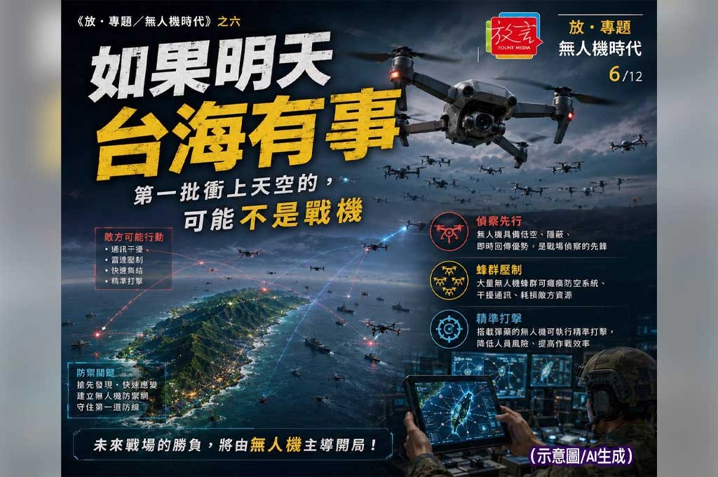 《放．專題／無人機時代》之六 如果明天台海有事 第一批衝上天空的，可能不是戰機