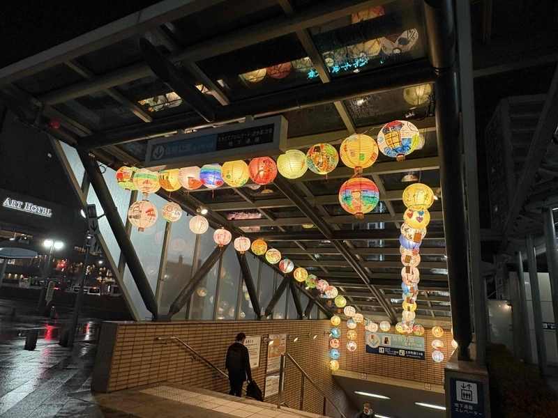 日本弘前展示台南「友好之燈」