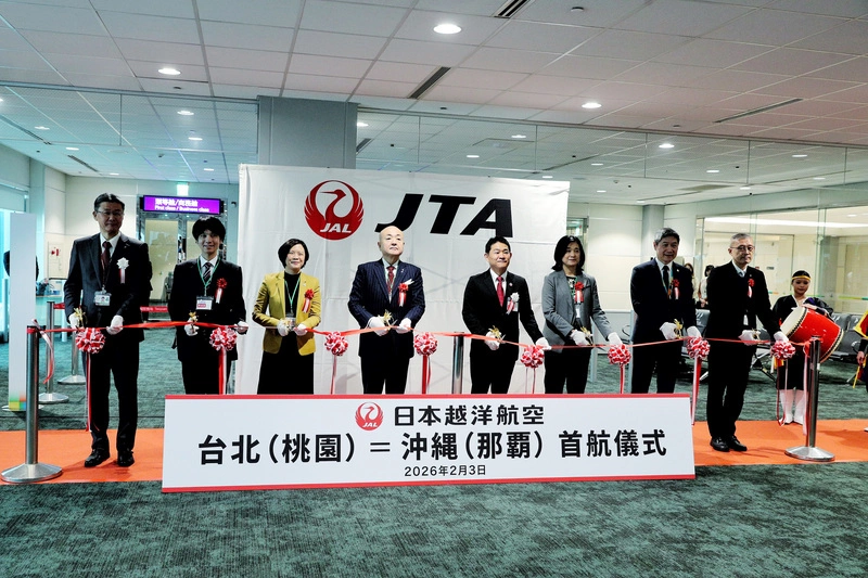 日本越洋航空沖繩桃園定期航線首航　每天1班來回
