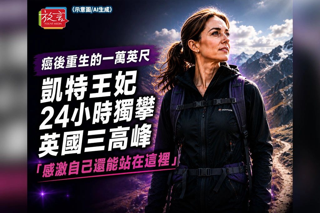 癌後重生的一萬英尺 凱特王妃24小時獨攀英國三高峰 「感激自己還能站在這裡」