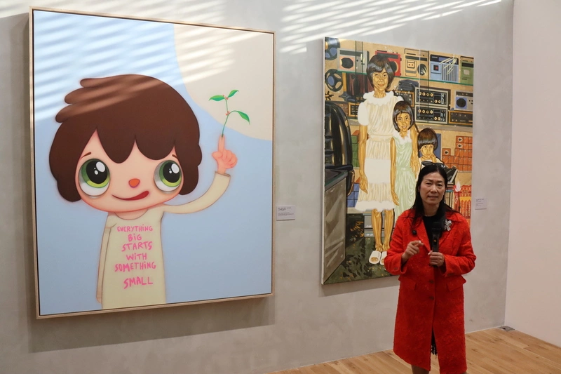 上海龍美術館展70後作品  館長王薇有共鳴