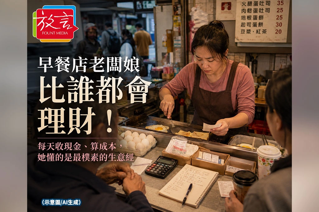 早餐店老闆娘比誰都會理財！每天收現金、算成本，她懂的是最樸素的生意經